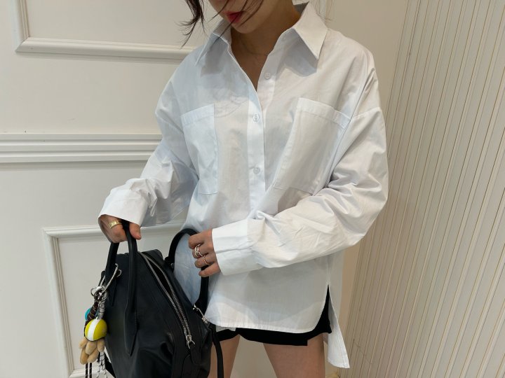 Pearls room - Korean Women Fashion - #pursuepretty - Slit Shirt - 9