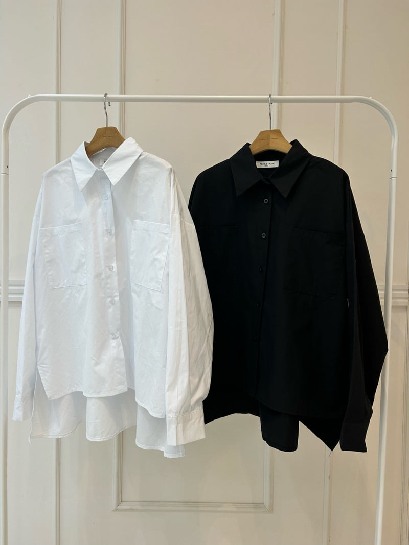 Pearls room - Korean Women Fashion - #romanticstyle - Slit Shirt - 11