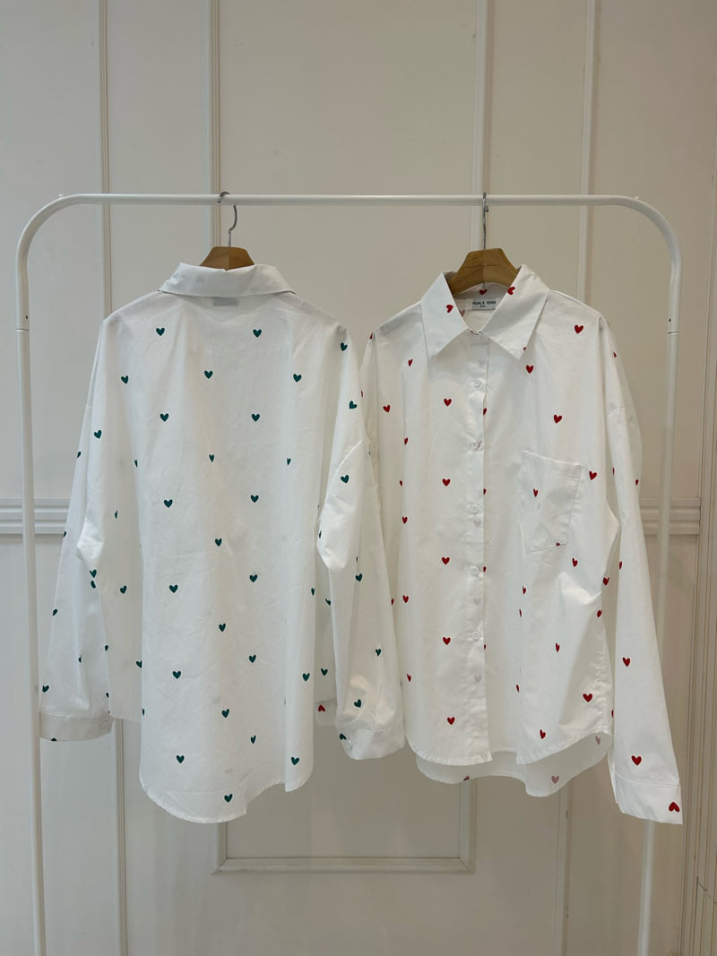 Pearls room - Korean Women Fashion - #thatsdarling - Heart Shirt - 12