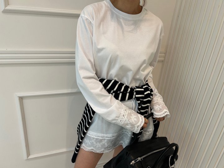 Pearls room - Korean Women Fashion - #thelittlethings - Lace Tee