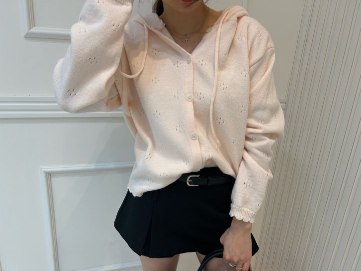 Pearls room - Korean Women Fashion - #vintageinspired - Hood Cardigan - 10