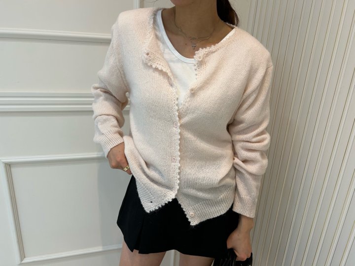 Pearls room - Korean Women Fashion - #vintagekidsstyle - Wave Cardigan - 10