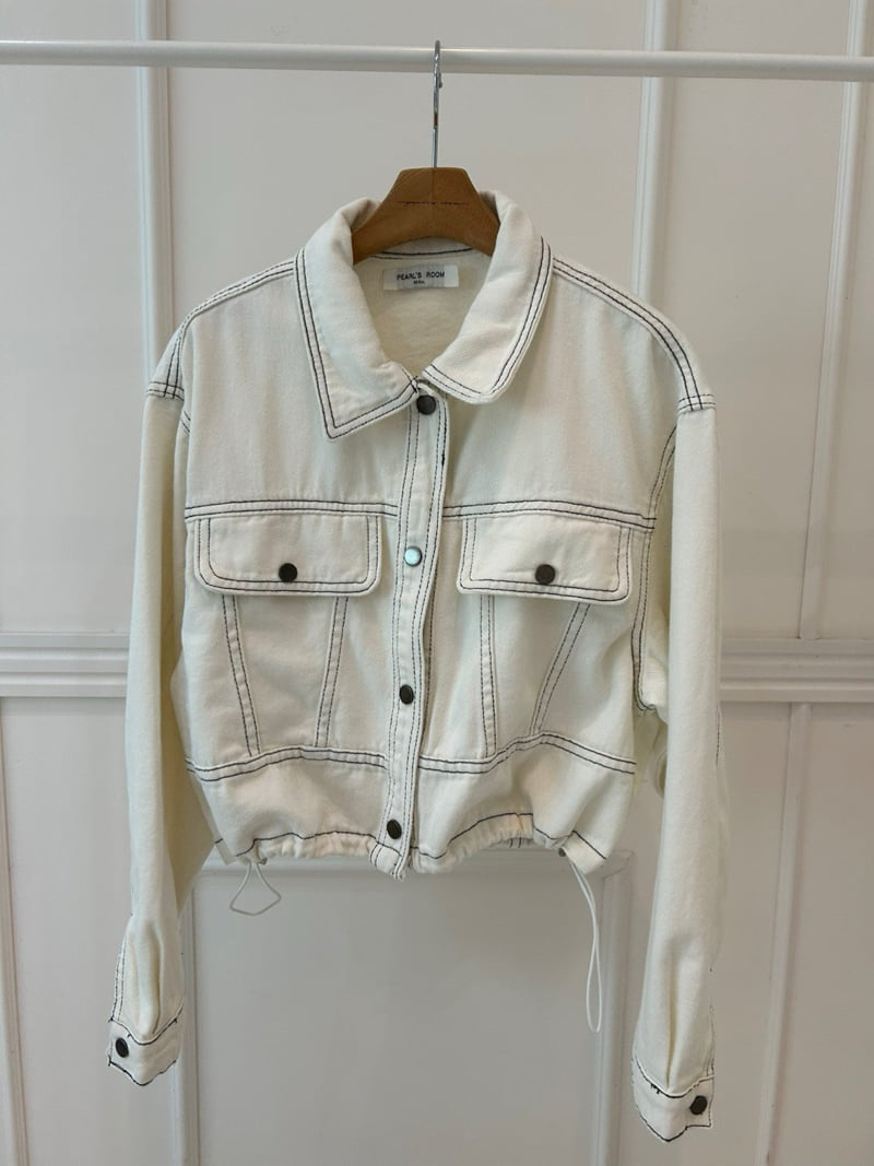 Pearls room - Korean Women Fashion - #womensfashion - Stitch Jacket - 11