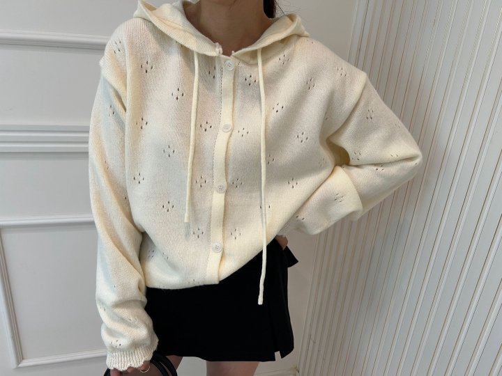 Pearls room - Korean Women Fashion - #womensfashion - Hood Cardigan