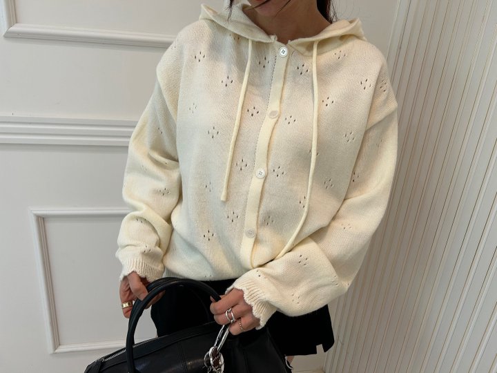 Pearls room - Korean Women Fashion - #womensfashion - Hood Cardigan - 3