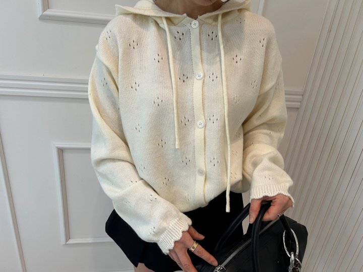 Pearls room - Korean Women Fashion - #womensfashion - Hood Cardigan - 5