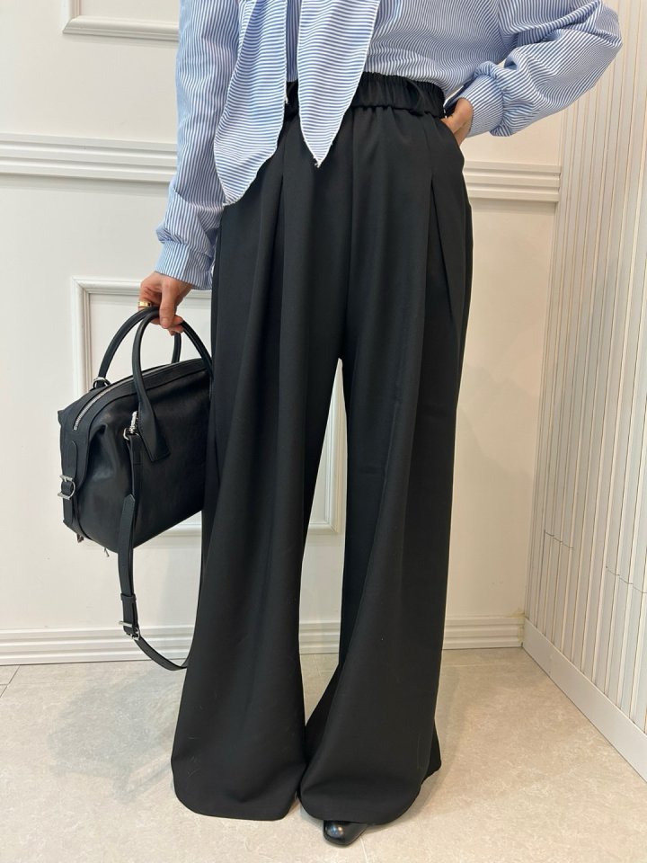 Pearls room - Korean Women Fashion - #womensfashion - Pintuck Pants - 2
