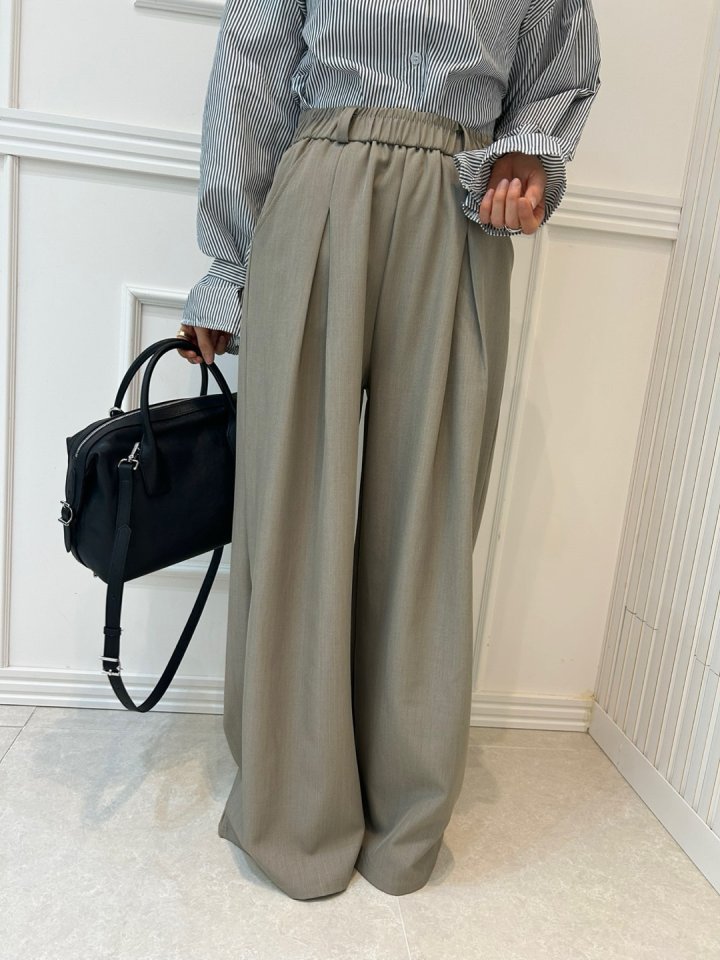 Pearls room - Korean Women Fashion - #womensfashion - Pintuck Pants - 6