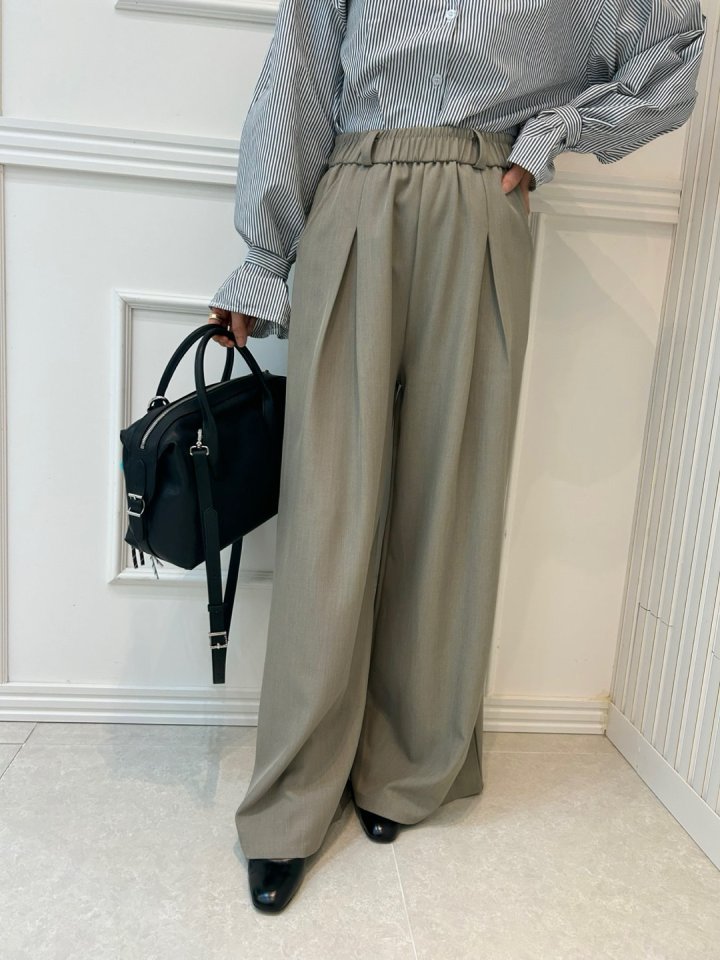 Pearls room - Korean Women Fashion - #womensfashion - Pintuck Pants - 8