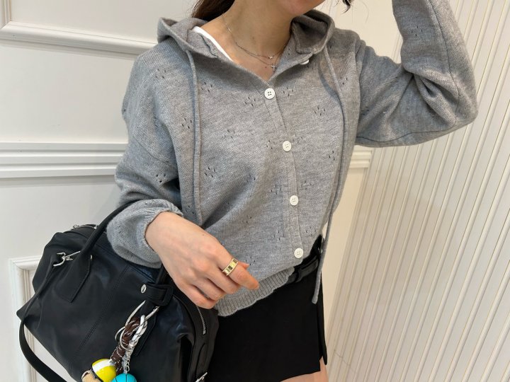 Pearls room - Korean Women Fashion - #womensfashion - Hood Cardigan - 5