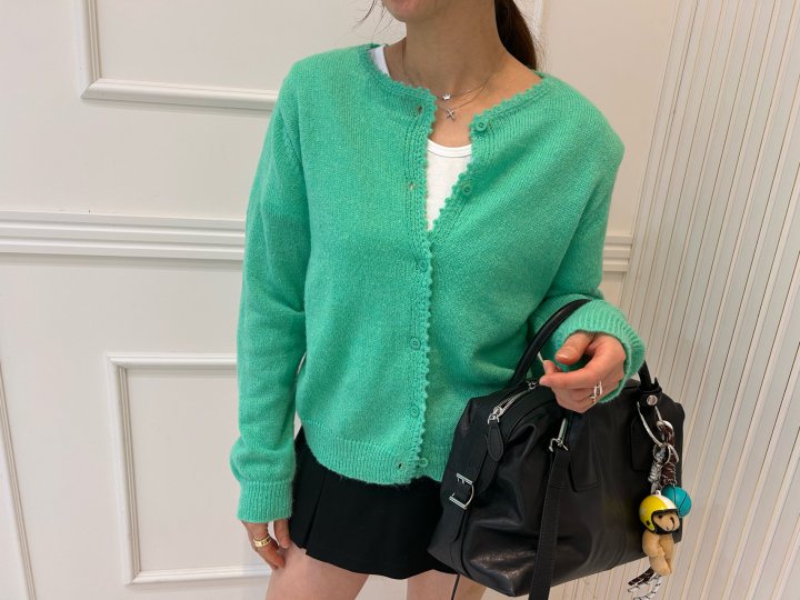 Pearls room - Korean Women Fashion - #momslook - Wave Cardigan - 4