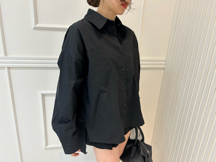 Pearls room - Korean Women Fashion - #womensfashion - Slit Shirt - 2