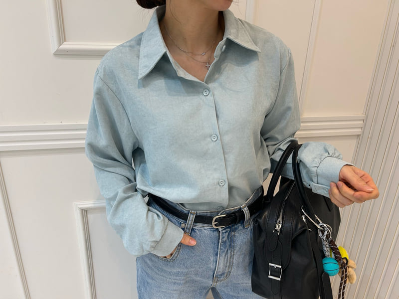 Pearls room - Korean Women Fashion - #momslook - Wood Shirt - 4
