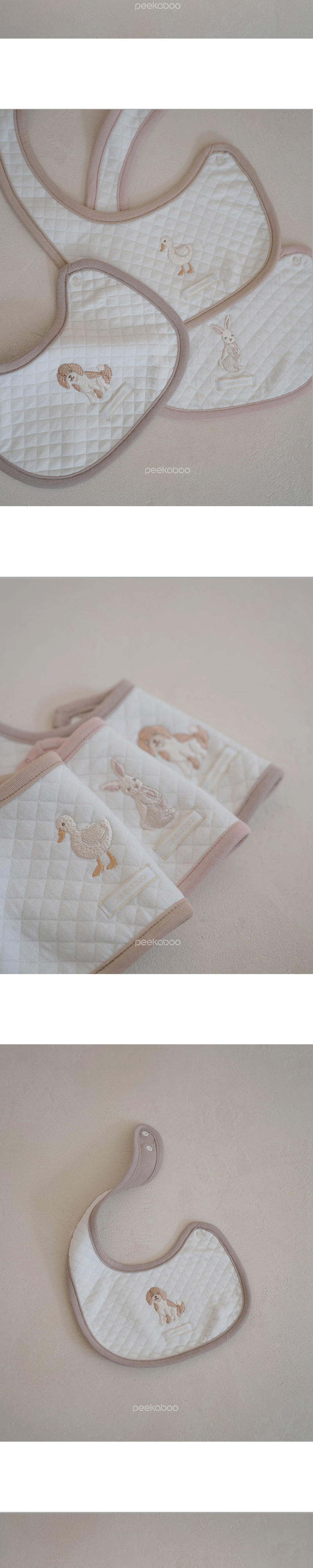 Peekaboo - Korean Baby Fashion - #babyboutique - Bamboo Quilted Character Bib - 2