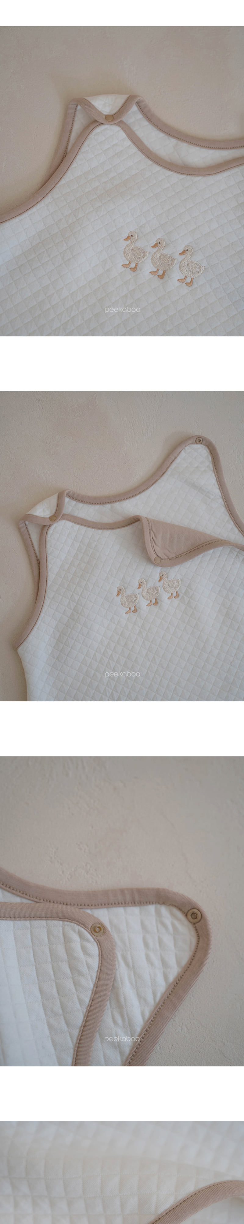 Peekaboo - Korean Baby Fashion - #babyclothing - Bamboo Quilted Character Sleeping Vest - 4