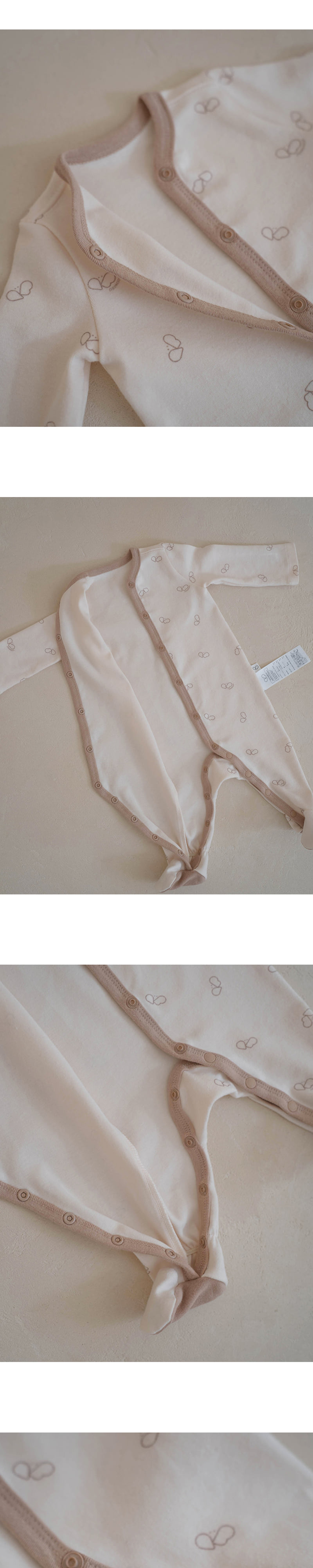Peekaboo - Korean Baby Fashion - #babyoutfit - Pikabee Bodysuit With Full Feet - 4