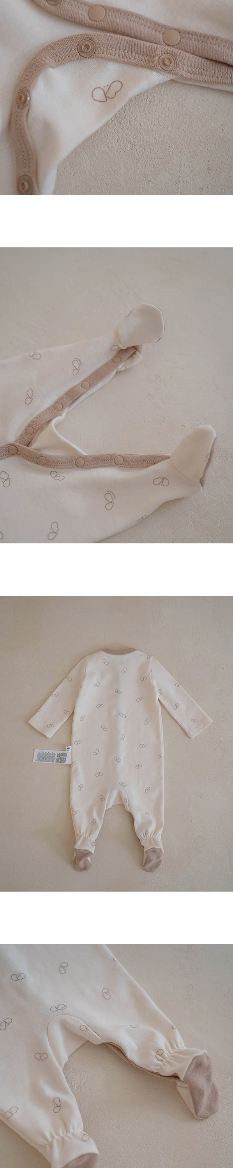 Peekaboo - Korean Baby Fashion - #onlinebabyboutique - Pikabee Bodysuit With Full Feet - 5