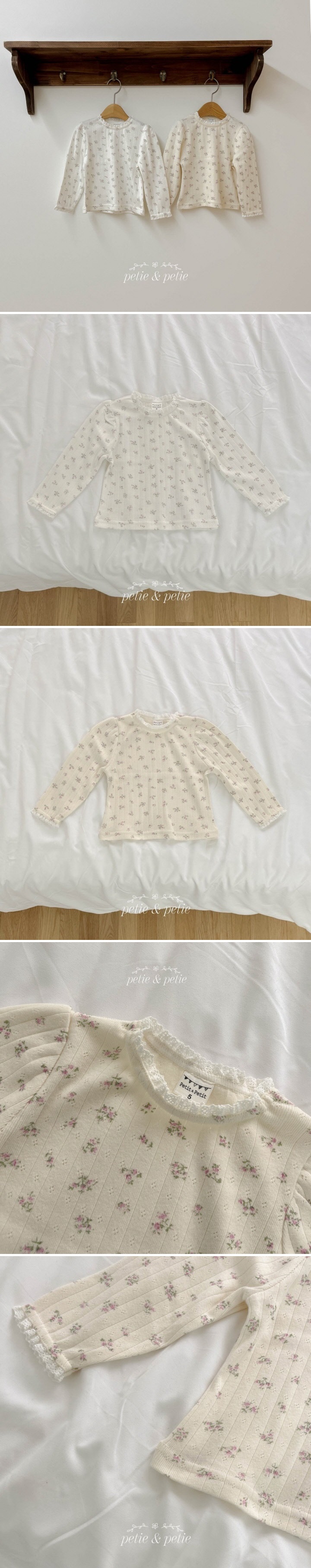Petit & Petit - Korean Children Fashion - #childofig - Flower Lace Tee