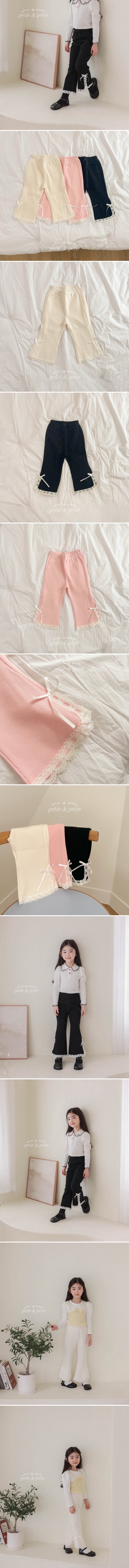 Petit & Petit - Korean Children Fashion - #kidzfashiontrend - Petit Lace Bootscut Pants