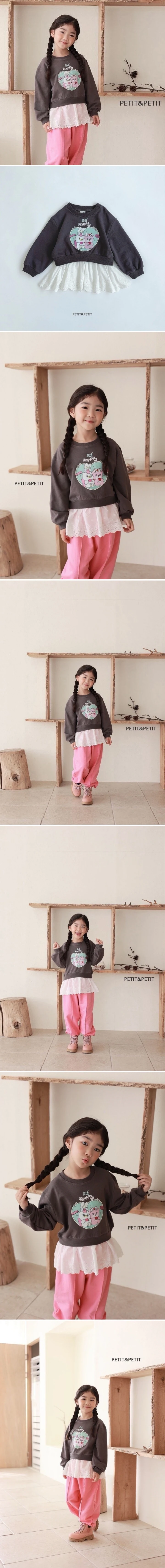 Petit & Petit - Korean Children Fashion - #prettylittlegirls - Cutie Crop Lace Sweatshirts