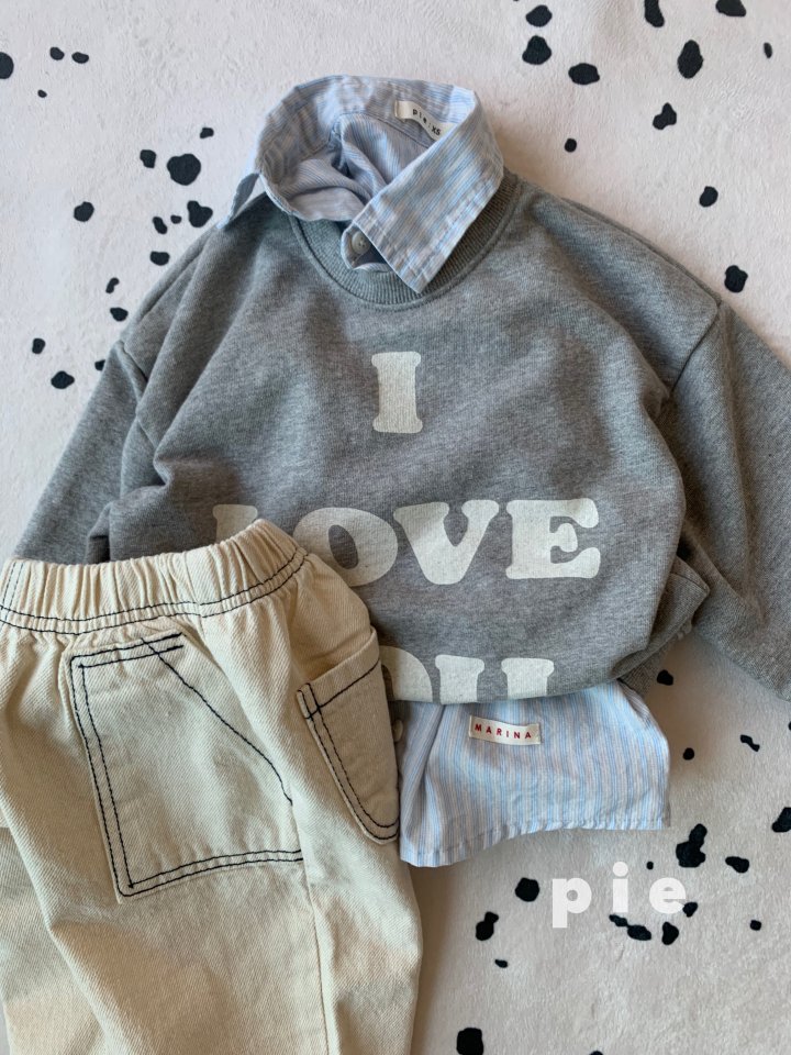 Pie - Korean Baby Fashion - #babyclothing - Love Sweatshirts - 4