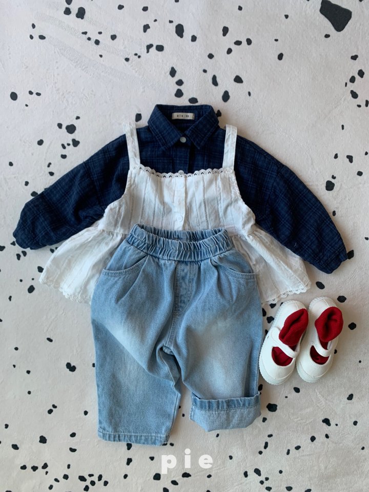 Pie - Korean Baby Fashion - #babyfever - Apple Denim Pants - 4