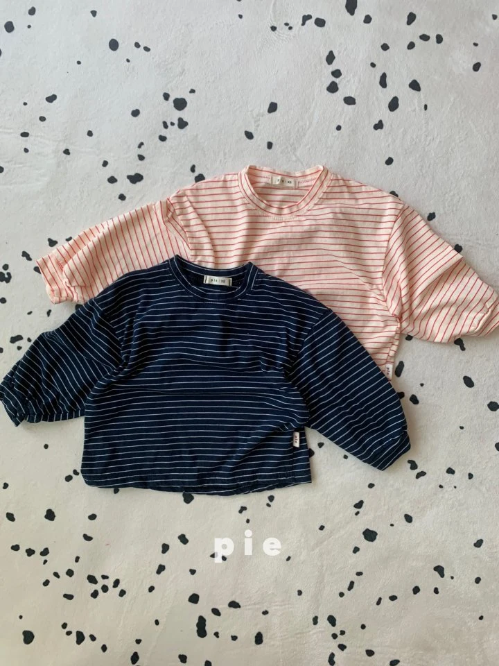 Pie - Korean Baby Fashion - #babyoninstagram - Monshell Stripe Tee - 11