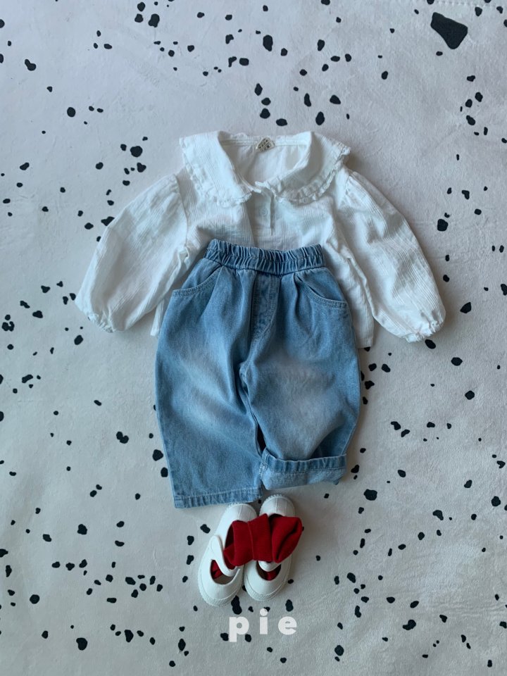 Pie - Korean Baby Fashion - #babyoninstagram - Apple Denim Pants - 6
