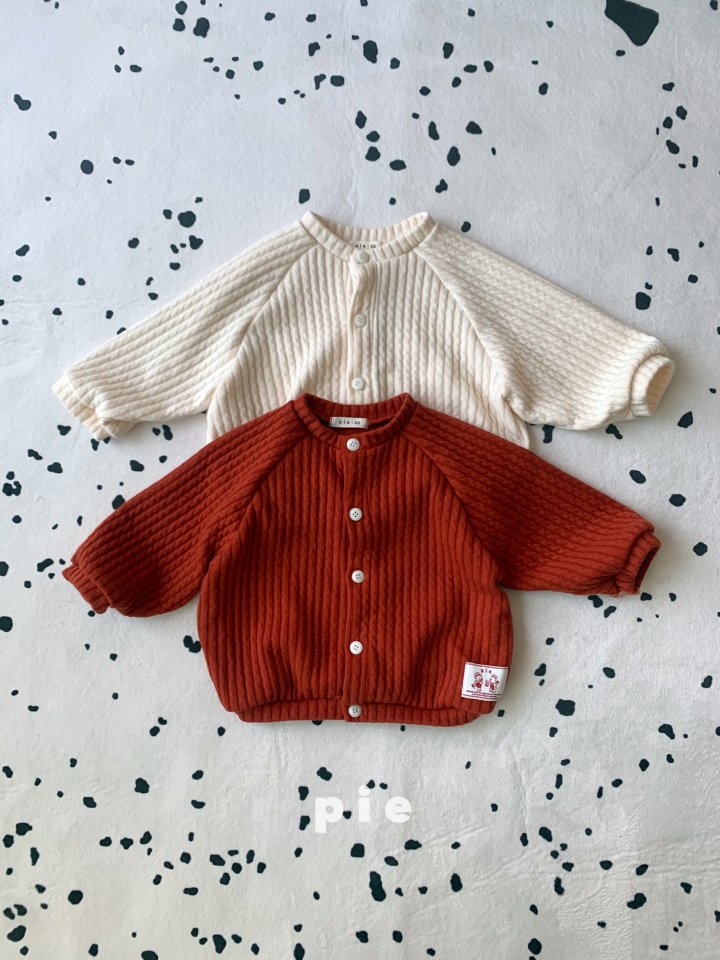Pie - Korean Baby Fashion - #onlinebabyshop - Cheese Cardigan