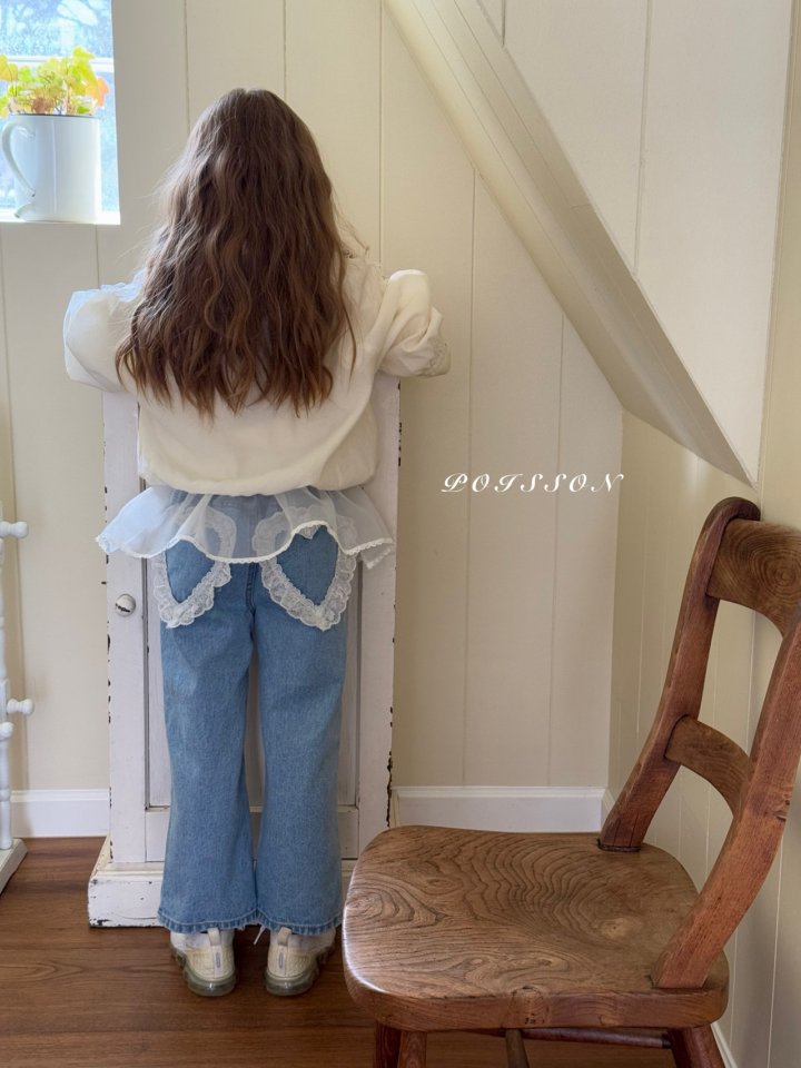 Poisson - Korean Children Fashion - #childofig - Heart Pocket Denim Pants - 8