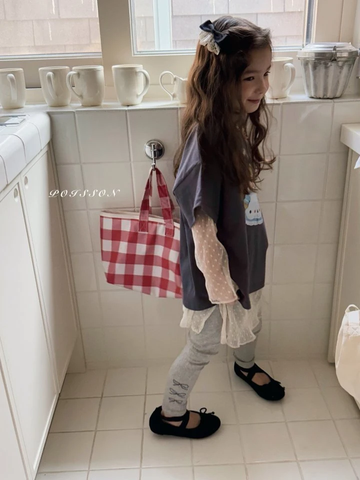 Poisson - Korean Children Fashion - #childofig - Ribbon Leggings - 10