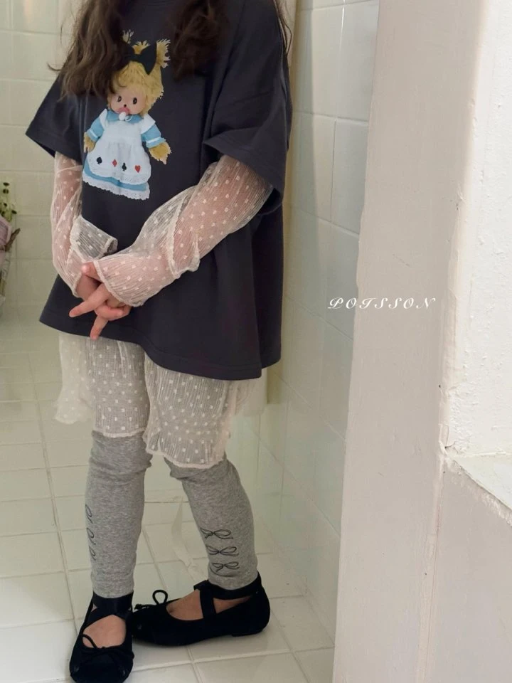 Poisson - Korean Children Fashion - #childofig - Ribbon Leggings - 9