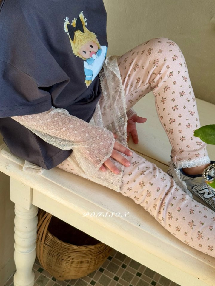 Poisson - Korean Children Fashion - #childofig - Bella Lace Leggings - 8