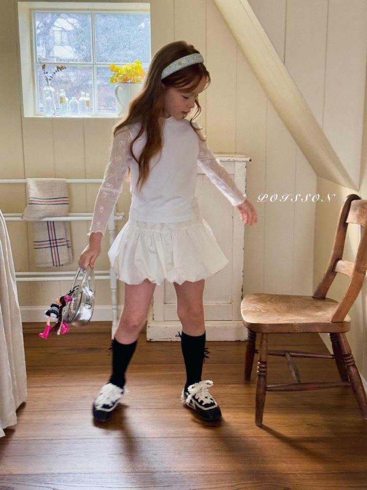 Poisson - Korean Children Fashion - #childofig - Bow Lace Tee - 5