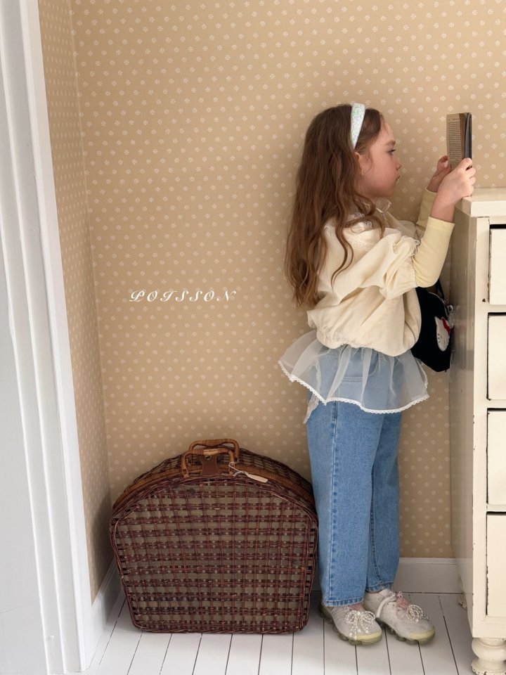 Poisson - Korean Children Fashion - #childrensboutique - Heart Pocket Denim Pants - 9
