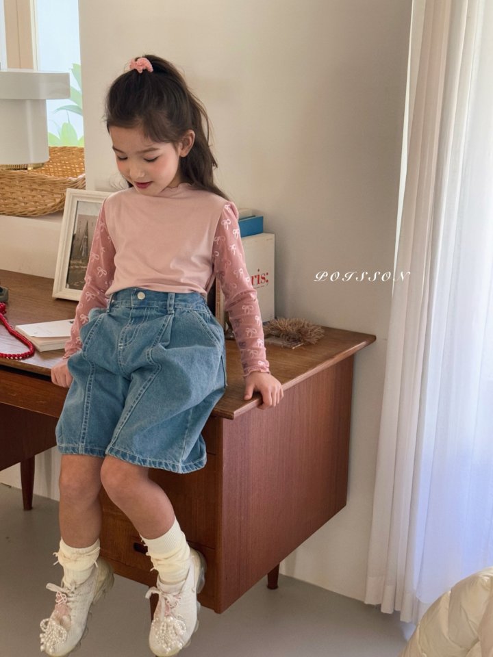 Poisson - Korean Children Fashion - #fashionkids - Bow Lace Tee - 10