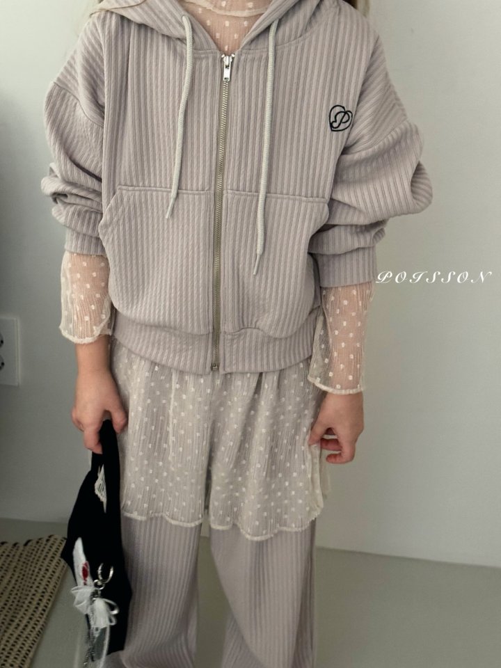 Poisson - Korean Children Fashion - #kidsshorts - Dot Mesh Blouse - 8