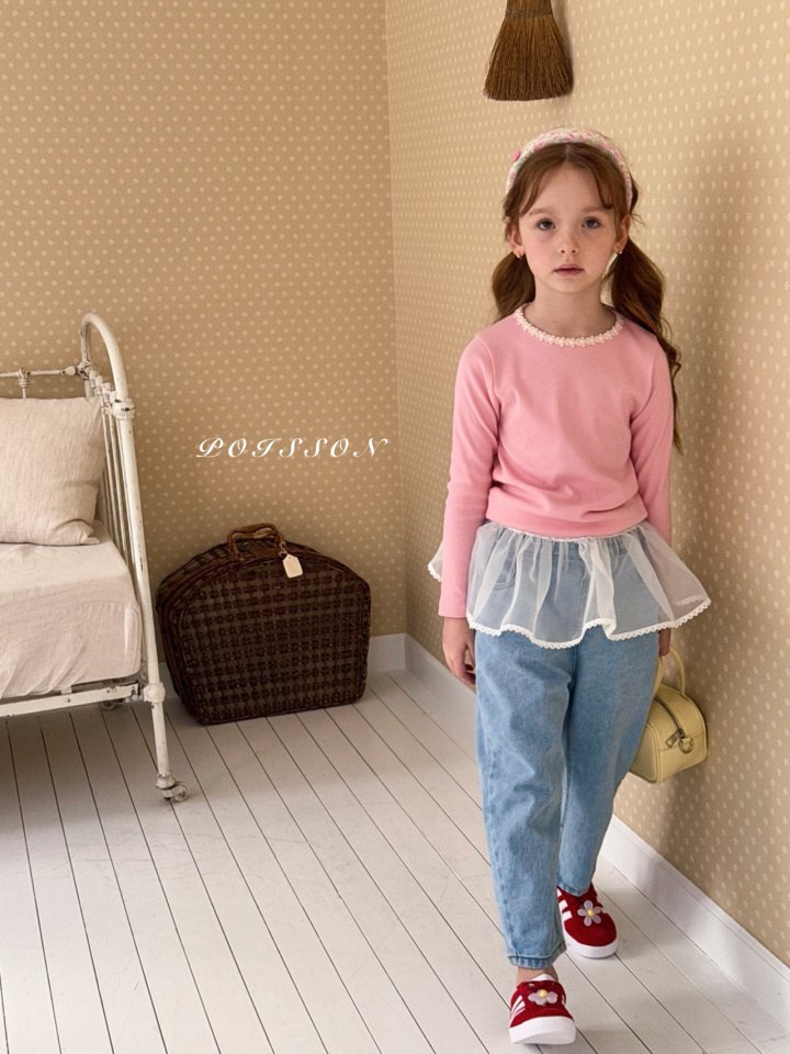 Poisson - Korean Children Fashion - #kidsshorts - Grace Tee