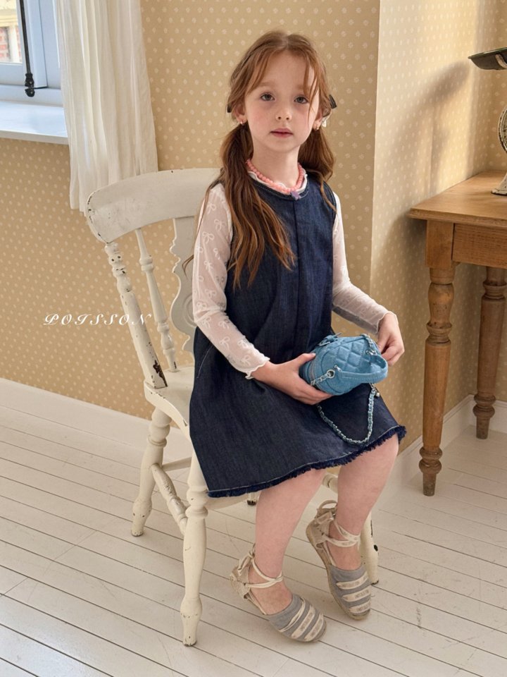 Poisson - Korean Children Fashion - #kidsstore - Romi Denim One-piece - 7