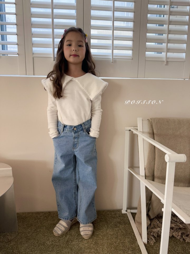 Poisson - Korean Children Fashion - #kidzfashiontrend - Hailey Collar Tee