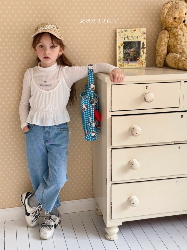 Poisson - Korean Children Fashion - #littlefashionista - Heart Pocket Denim Pants