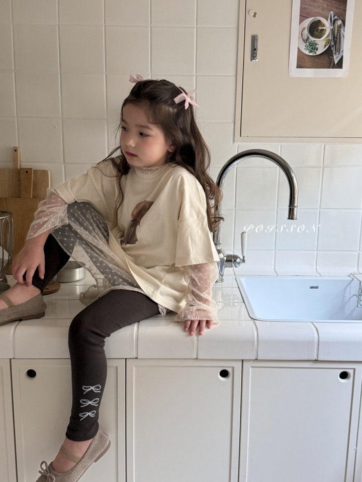 Poisson - Korean Children Fashion - #magicofchildhood - Ribbon Leggings - 6
