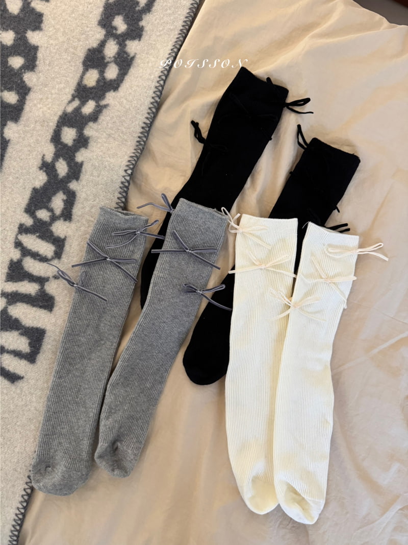 Poisson - Korean Children Fashion - #magicofchildhood - Ribbon Knee Socks - 4