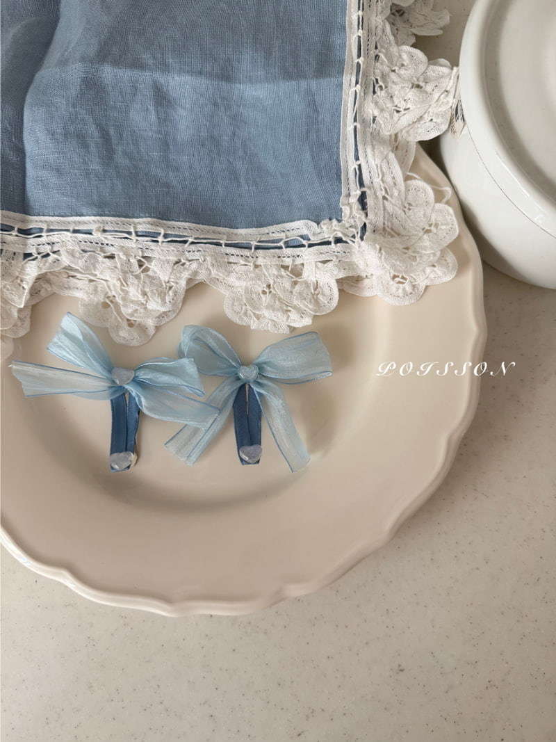 Poisson - Korean Children Fashion - #stylishchildhood - Chiffon Ribbon Hairpin