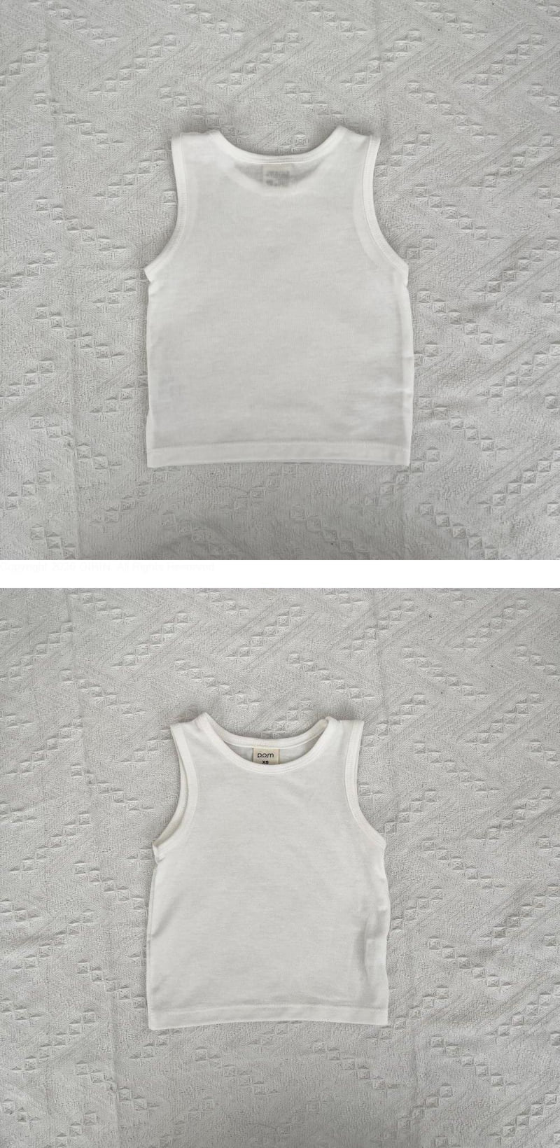 Pom - Korean Children Fashion - #minifashionista - Crop Cardigan Sleeveless Tee