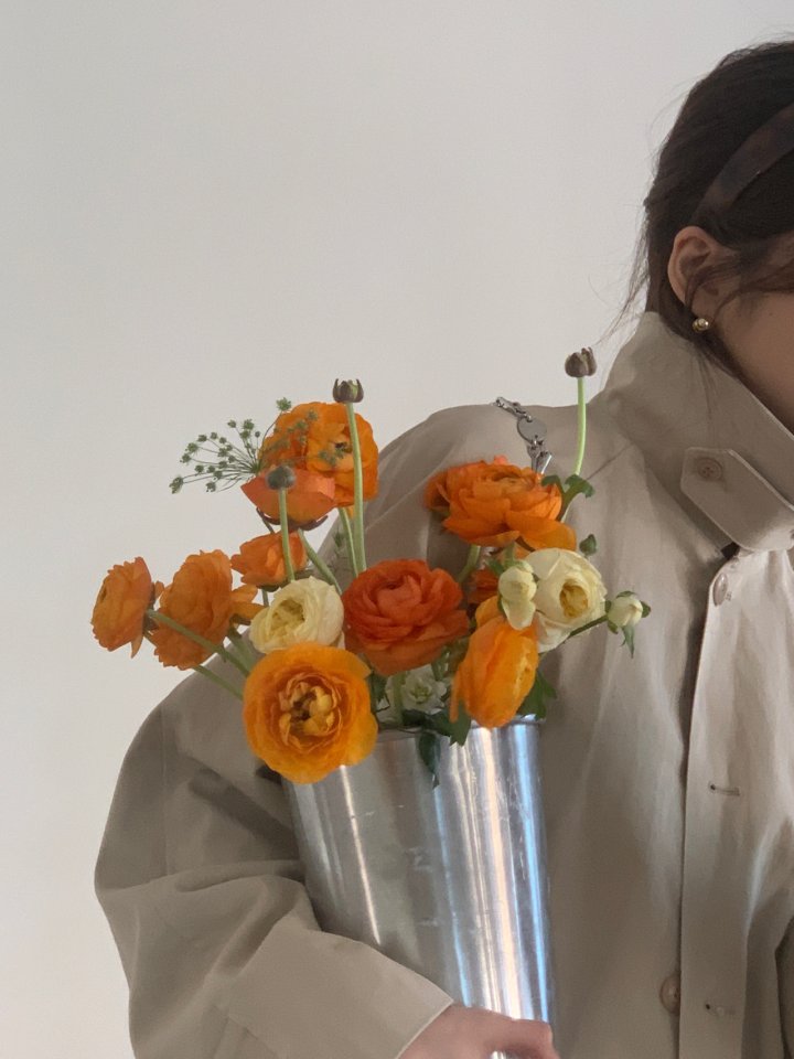 Pomelo - Korean Women Fashion - #momslook - Military Half Trench Coat - 2