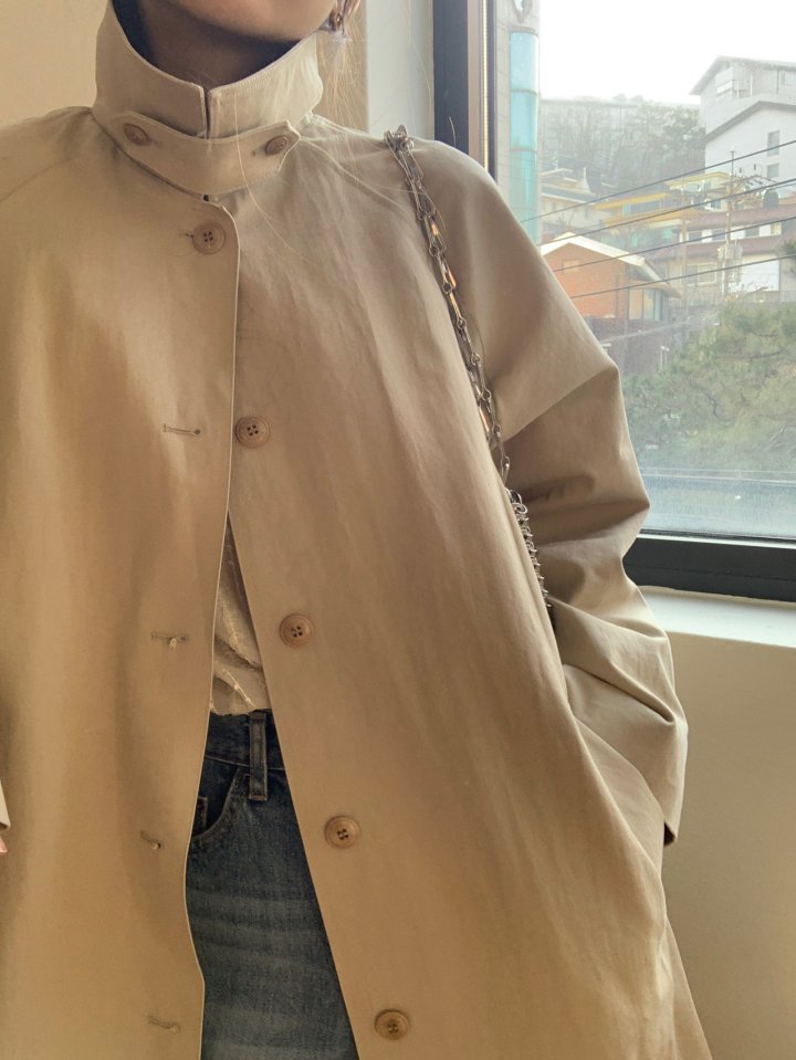 Pomelo - Korean Women Fashion - #womensfashion - Military Half Trench Coat - 4