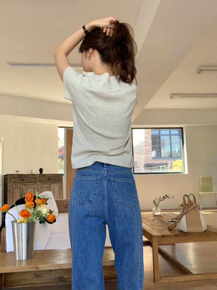 Pomelo - Korean Women Fashion - #momslook - Sander Cotton Tee - 2