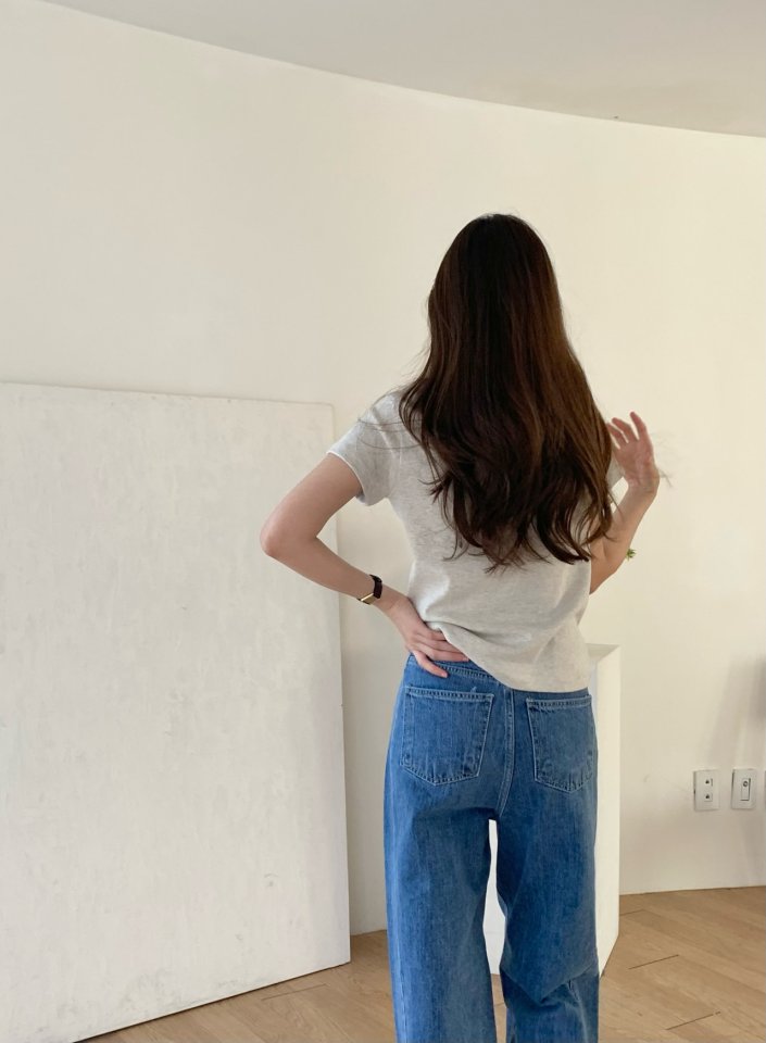 Pomelo - Korean Women Fashion - #momslook - Sander Cotton Tee - 5