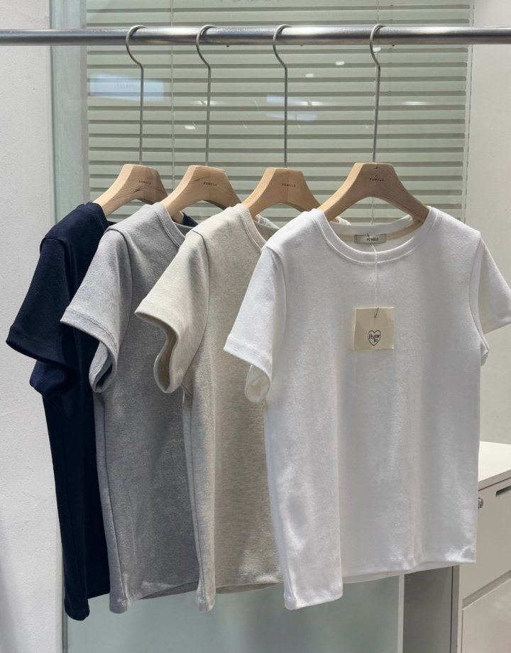 Pomelo - Korean Women Fashion - #momslook - Sander Cotton Tee - 6